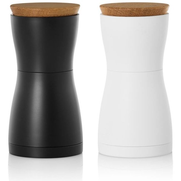 TWIN, černá a bílá, dub/plast, 13,3 cm