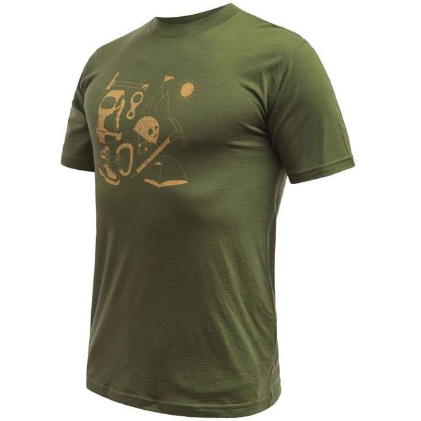 MERINO ACTIVE HIKING pánské triko kr.rukáv safari green