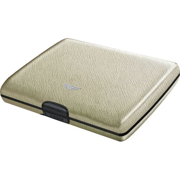 Papers & Cards RAY - leather Safiano White Gold