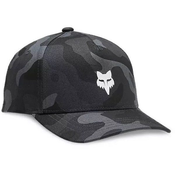 Yth Fox Head Camo 110 Sb Hat, Black Camo