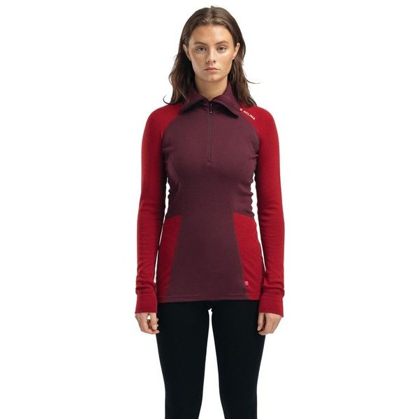 WarmWool Polo W's Fig/Red Dahlia