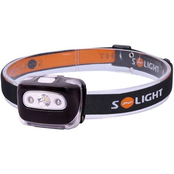 WH27 LED čelová svítilna, 3W + červené světlo, 3x AAA