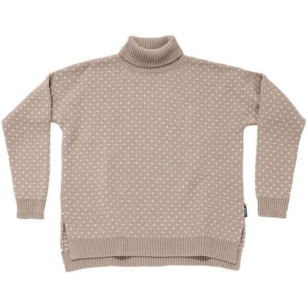 Sørisen Wool High Neck Wmn Stone/Offwhite