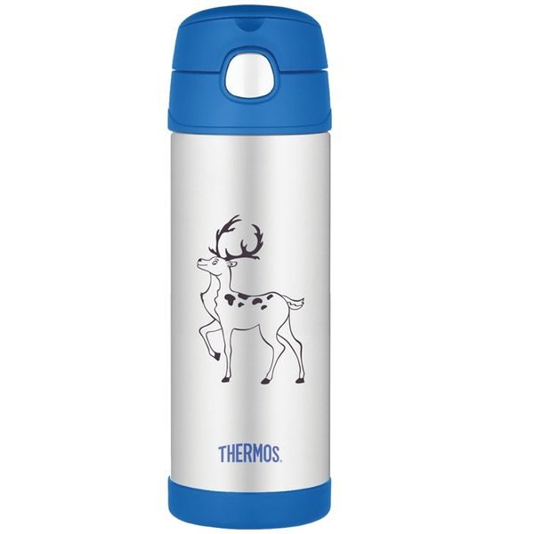 Dětská termoska s brčkem 470 ml jelen