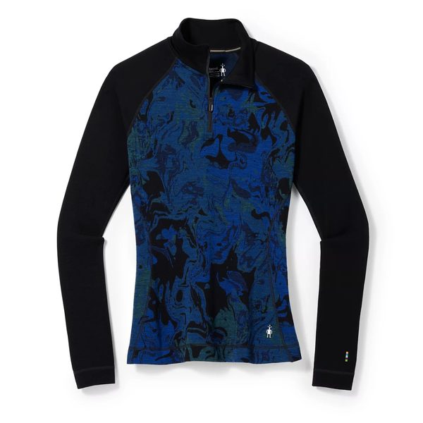 W CLASSIC THERMAL MERINO BL PTTRN 1/4 ZB blueberry hill marble