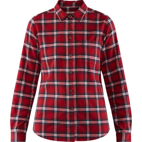 Övik Flannel Shirt W Deep Red
