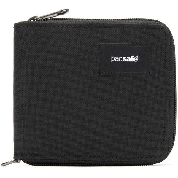 RFIDSAFE ZIP AROUND WALLET jet black