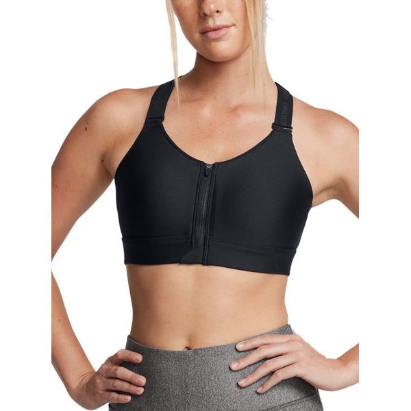 UA Infinity High Zip 2.0 Bra-BLK černá