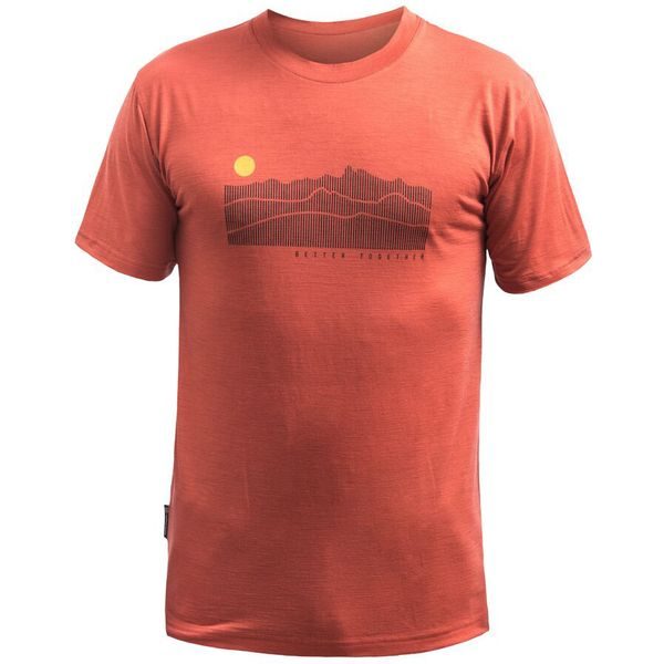 MERINO ACTIVE SUNRISE pánské triko kr.rukáv terracotta
