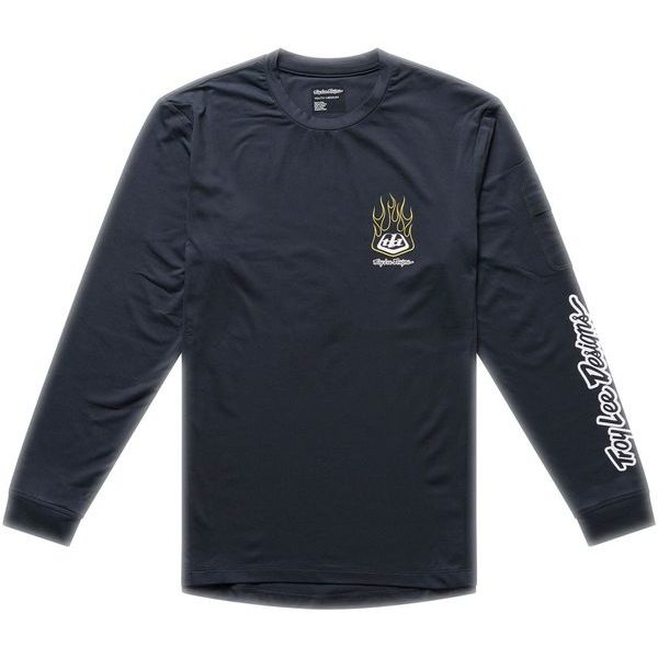 YOUTH RUCKUS RIDE LONG SLEEVE TEE PRESSED CARBON