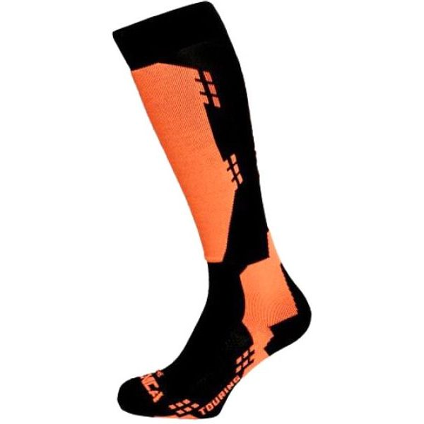 Touring ski socks, black/orange
