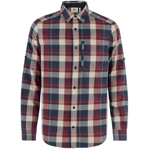 Fjällglim Regular Shirt M Dark Navy-Maroon