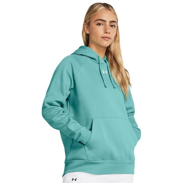 Rival Fleece Hoodie, Radial Turquoise / White