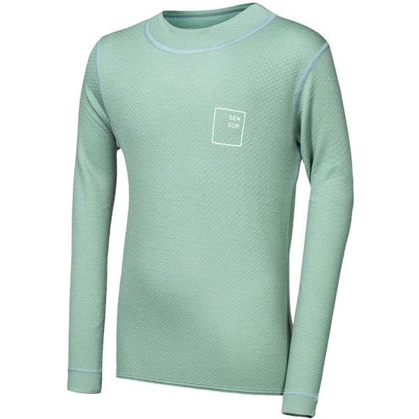 MERINO DF LOGO UP juniorské triko dl.rukáv basil green