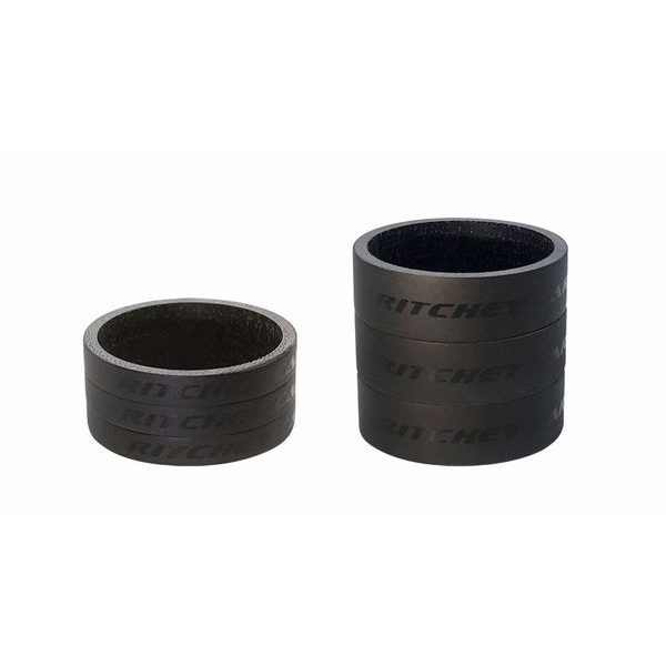 spacer WCS CARBON černá matte 28.6x10mm 3ks + 5mm 3ks
