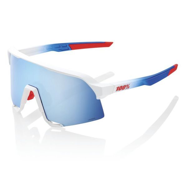 S3 - TotalEnergies Team Matte White / Metallic Blue - HiPER Blue Multilayer Mirror Lens