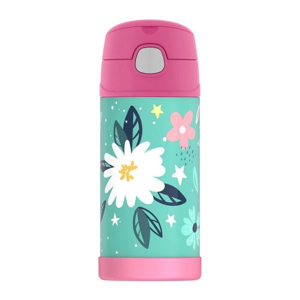 Dětská termoska s brčkem 355 ml wild flowers