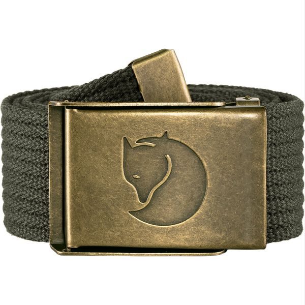 Canvas Brass Belt 4 cm Mountain Grey