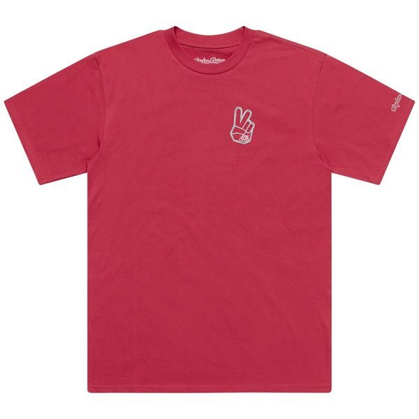 SHORT SLEEVE PEACE OUT FUCHSIA