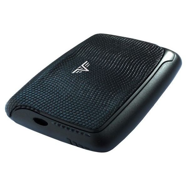 Card Case PEARL - leather Lizzard Black