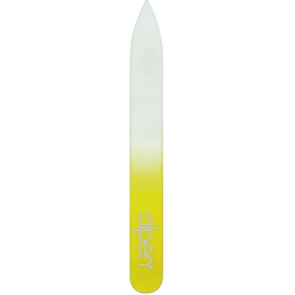 Pilník na nehty skleněný oboustranný 9 cm žlutý