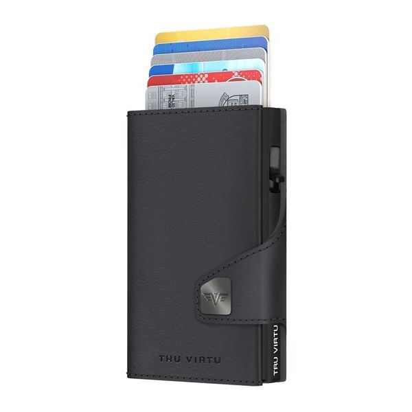 Wallet Click & Slide - vegan Bio Apple Black