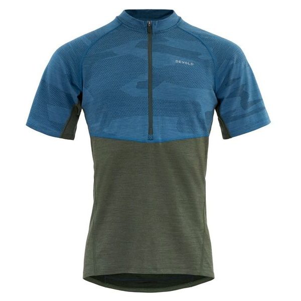 Standal Merino Tee Zip Neck Man, Forest