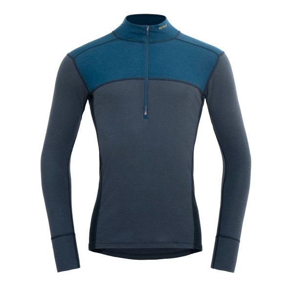 Lauparen Merino 190 Zip Neck Man, Flood/Night/Ink