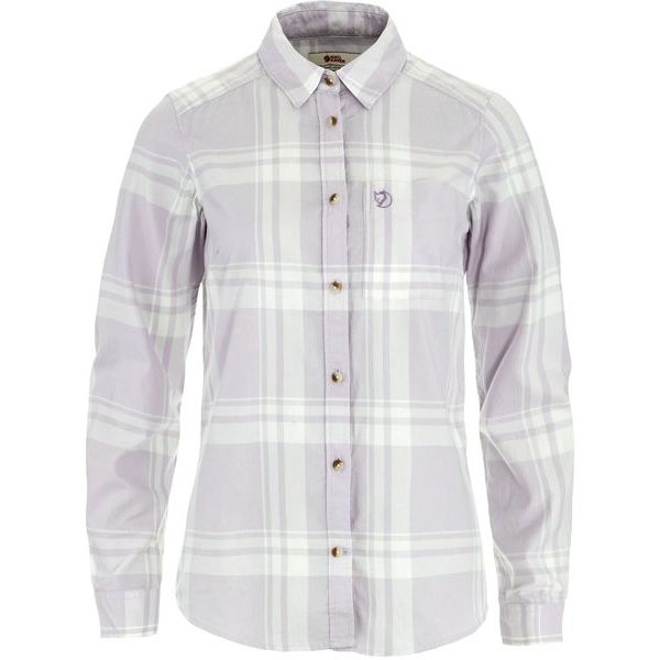 Övik Lite Flannel Shirt W Chalk White-Lavender Mist