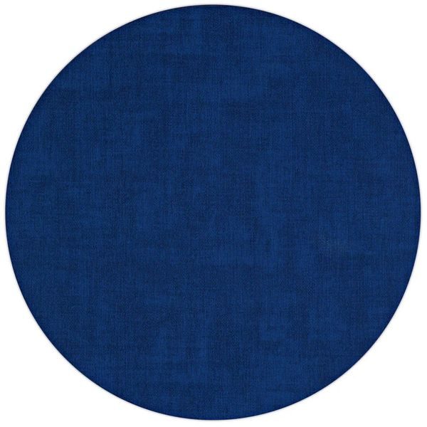 Round dark blue placemat