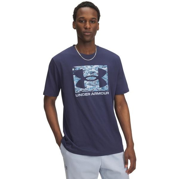 UA ABC CAMO BOXED LOGO SS-BLU