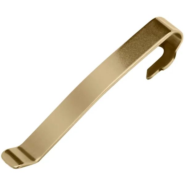 QUICK-RELEASE ENGRAVABLE POCKET CLIP PVD Brass