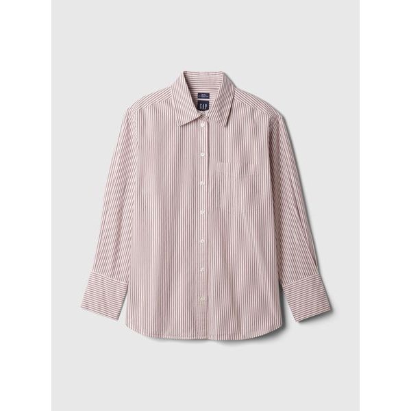 Popelínová oversize košile Big Shirt Červená