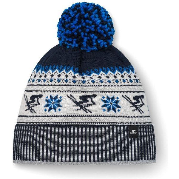 Retroski Pompon MÜ Blau-Grau