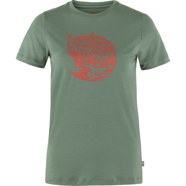 Abisko Wool Fox SS W Patina Green-Terracotta Brown