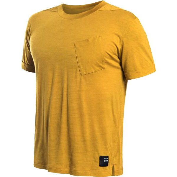 MERINO AIR traveller pánské triko kr.rukáv mustard