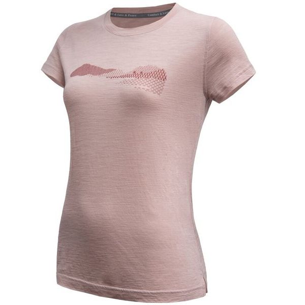 MERINO AIR HILLS dámské triko kr.rukáv dusty pink