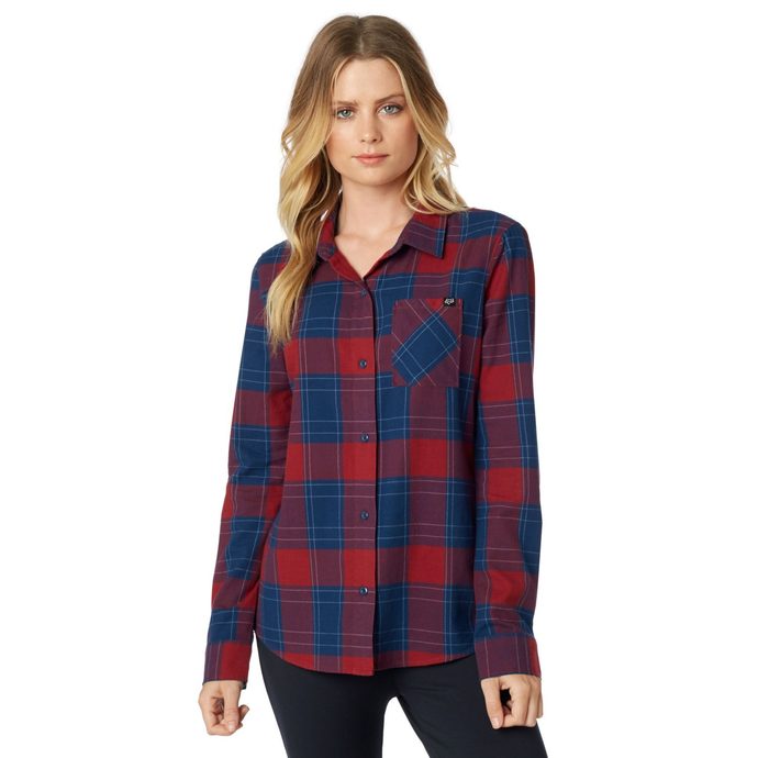 FOX It LS Flannel, dark red