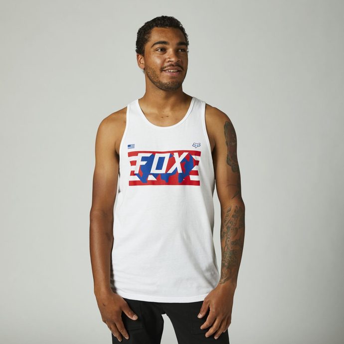 FOX Rwt Flag Premium Tank, Optic White