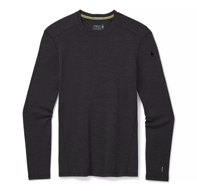 SMARTWOOL M MERINO 250 BASELAYER CREW BOXED, charcoal heather