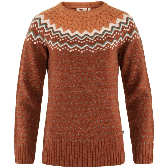 Övik Knit Sweater W Autumn Leaf-Desert Brown - svetr dámský - FJÄLLRÄVEN -  189.12 €