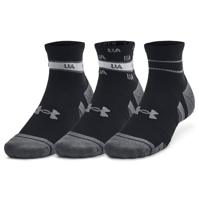 UNDER ARMOUR Perf Tech Nvlty 3pk Qtr, Black / Black / Castlerock