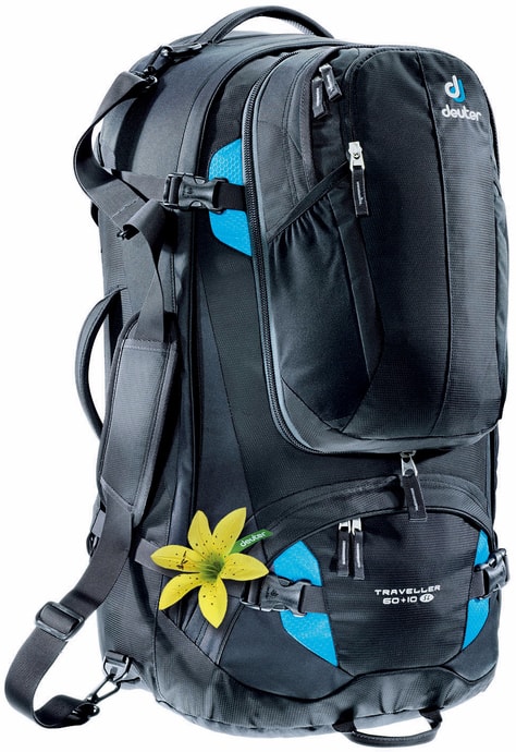 DEUTER Traveler 60+10 SL 3510015 black-turquoise