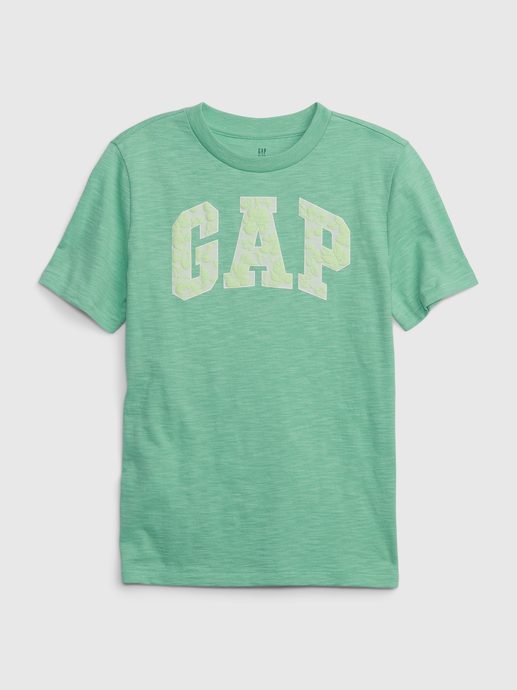 GAP 673021-03 Dětské tričko s logem Zelená