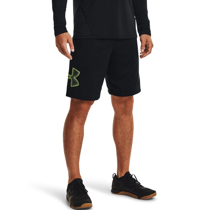 UNDER ARMOUR TECH GRAPHIC SHORT, Black / High-Vis Yellow