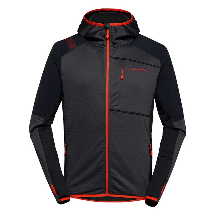 LA SPORTIVA Existence Hoody M, Carbon/Cherry Tomato