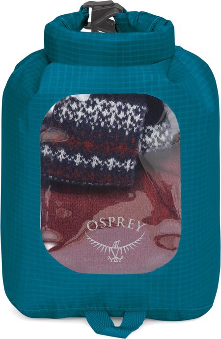 OSPREY DRY SACK 3 W/WINDOW, waterfront blue