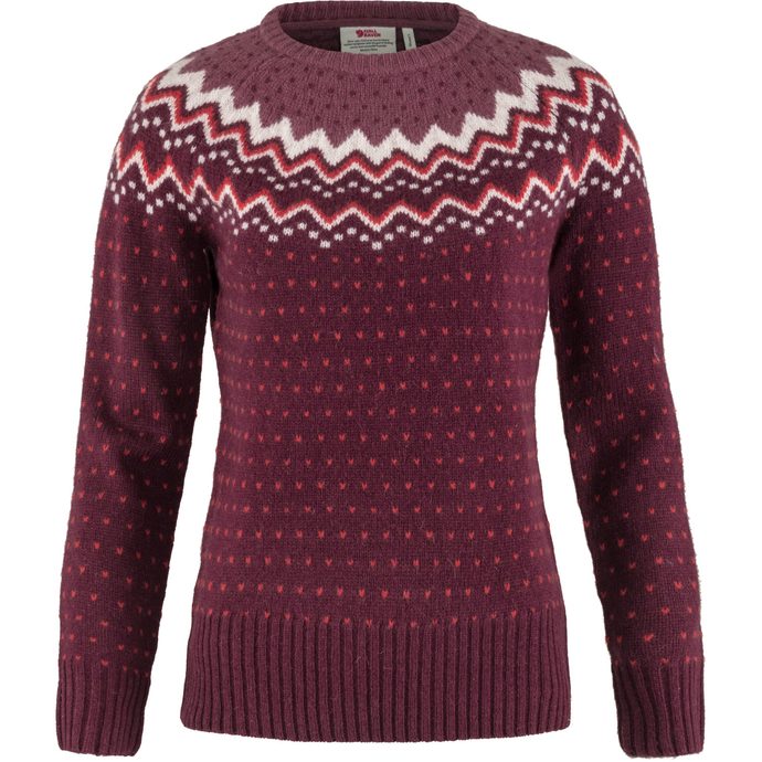 FJÄLLRÄVEN Övik Knit Sweater W Dark Garnet