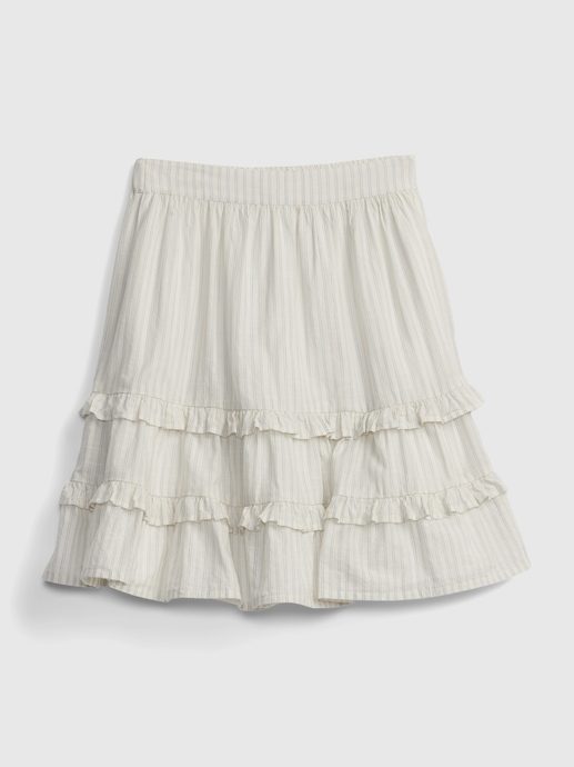 GAP 679952-00 Dětská sukně stripe Bílá