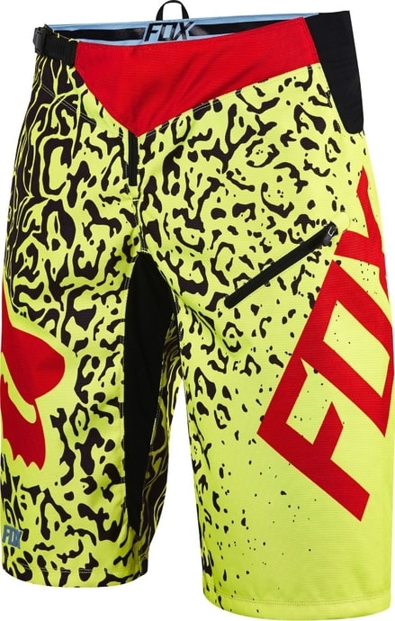 FOX 15909-130 DEMO CAUZ DH Flo Yellow - cyklistické šortky